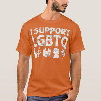 Jag stöder LGBQ Liberty Guns Bible rump BBQ T Shirt