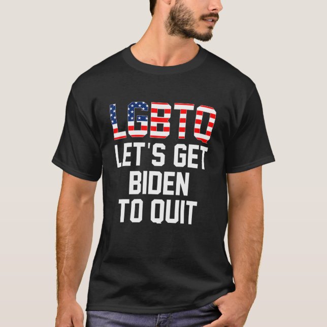 Jag stöder LGBTQ Låt oss att få Biden att avsluta  T Shirt (Framsida)