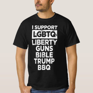 Jag stöder LGBTQ Liberty| BBQ Funny T Shirt