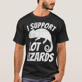 Jag stöder Lot Lizards för lastbilschaufförer T Shirt