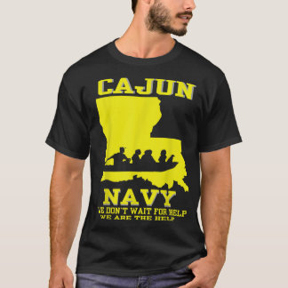 Jag stöder Louisiana Search and Rädding CAJUN NAVY T Shirt