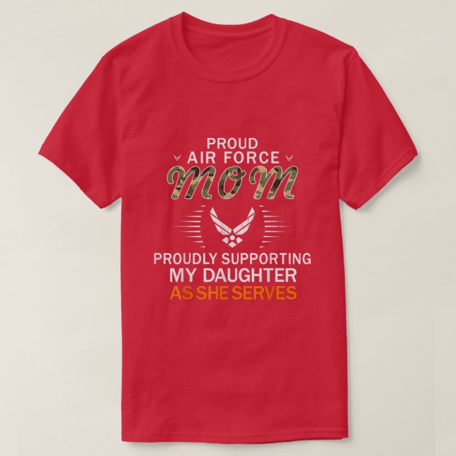 Jag stöder med stolthet min dotterstolt Luft-styrk T Shirt (Design framsida)