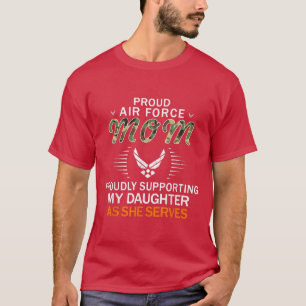 Jag stöder med stolthet min dotterstolt Luft-styrk T Shirt