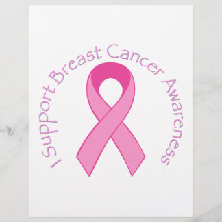 Jag stöder medvetenheten om bröstcancer reklamblad