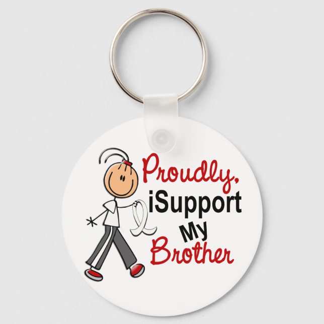 Jag stöder min broder SFT (Bone/Lung Cancer) Nyckelring (Framsida)