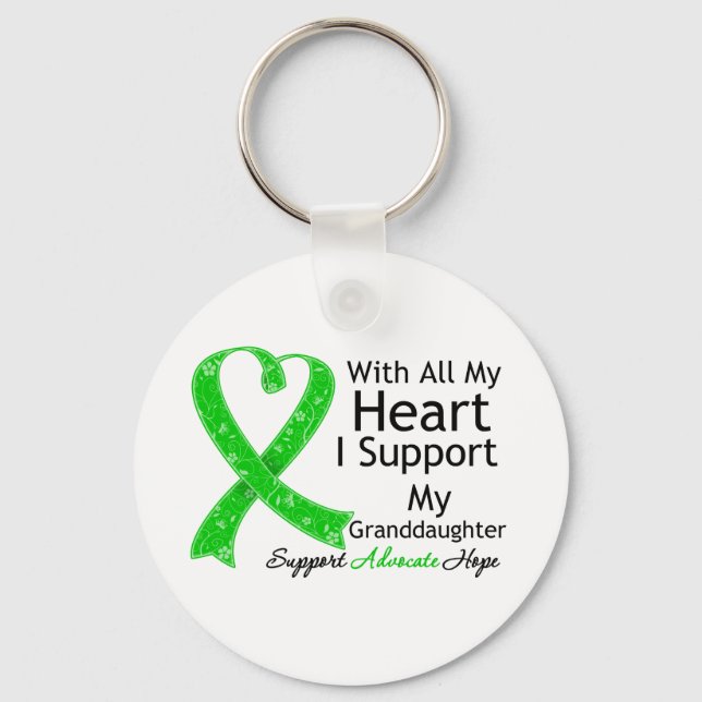 Jag stöder min mordotter med hela mitt hjärta nyckelring (Framsida)