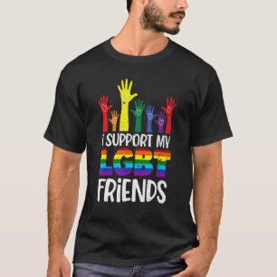 Jag stöder min Rak LGB-vänner Gay pride Lgbtq T Shirt