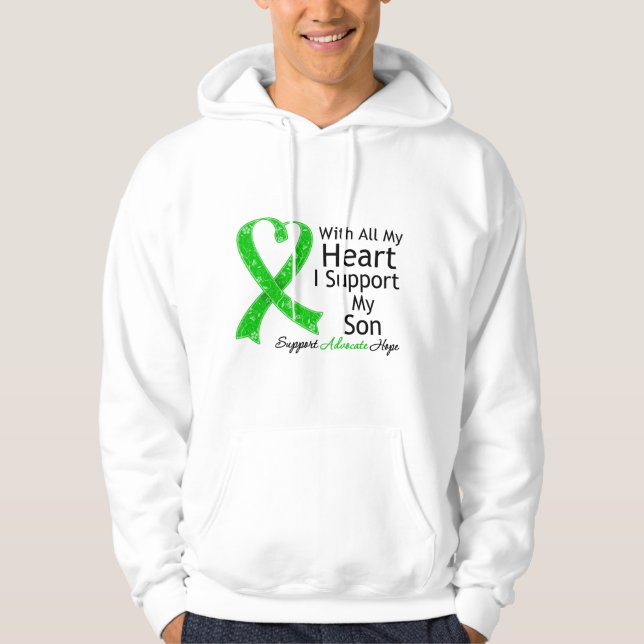 Jag stöder min son hela mitt hjärta hoodie (Framsida)
