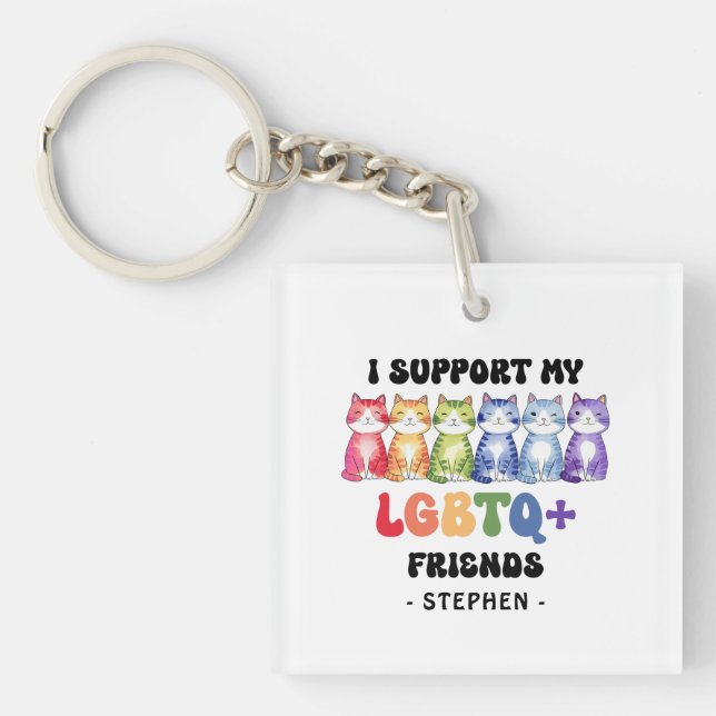 Jag stöder mina HBT-vänner - Pridet för regnbåge (Framsidan)