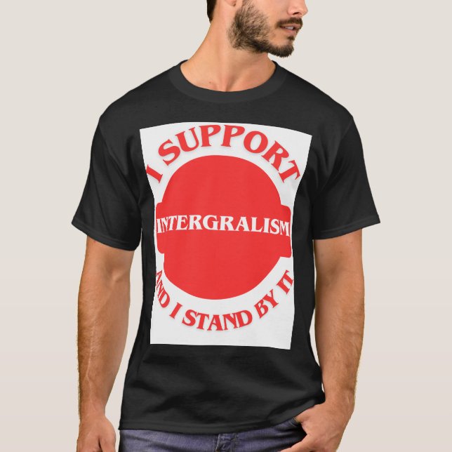 Jag stöder neutralism och håller fast vid den t shirt (Framsida)