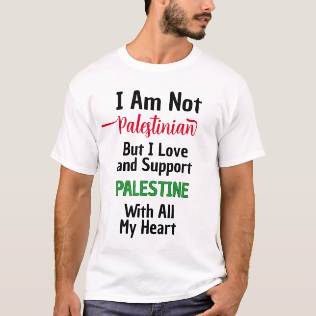 Jag stöder Palestina T Shirt (Framsida)