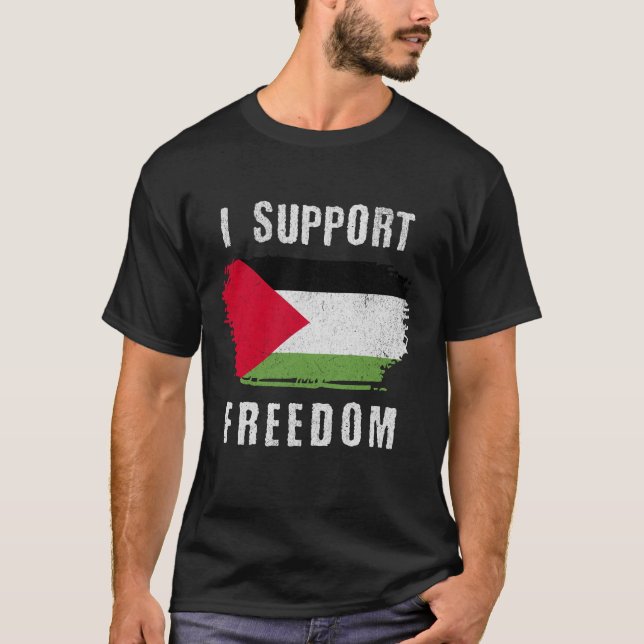 Jag stöder Palestinas frihet #gaza T Shirt (Framsida)