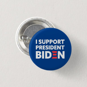 Jag stöder president Biden Anpassningsbar Färg Blu Knapp