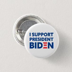 Jag stöder president Biden Anpassningsbar Färg Whi Knapp