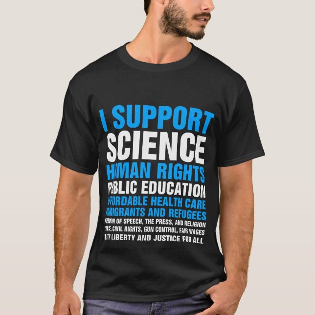Jag stöder progressiva liberala demokratiska orsak t shirt (Framsida)