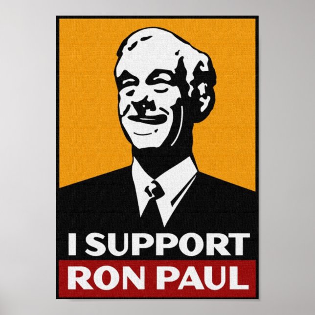 JAG STÖDER RON PAUL 2012 FÖR TALMANNEN POSTER (Framsidan)
