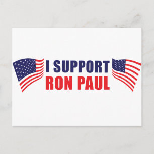 Jag stöder Ron Paul! Vykort