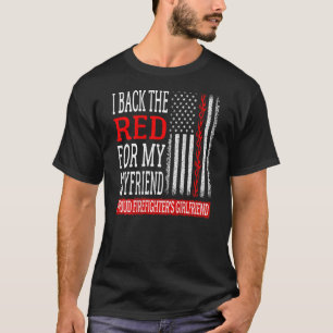 Jag stöder rött för min vän Firefighters. T Shirt