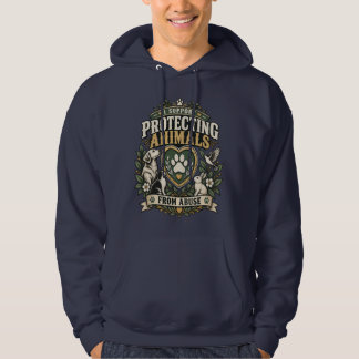 Jag stöder skydd av djur från misshandel Paw Heart Hoodie