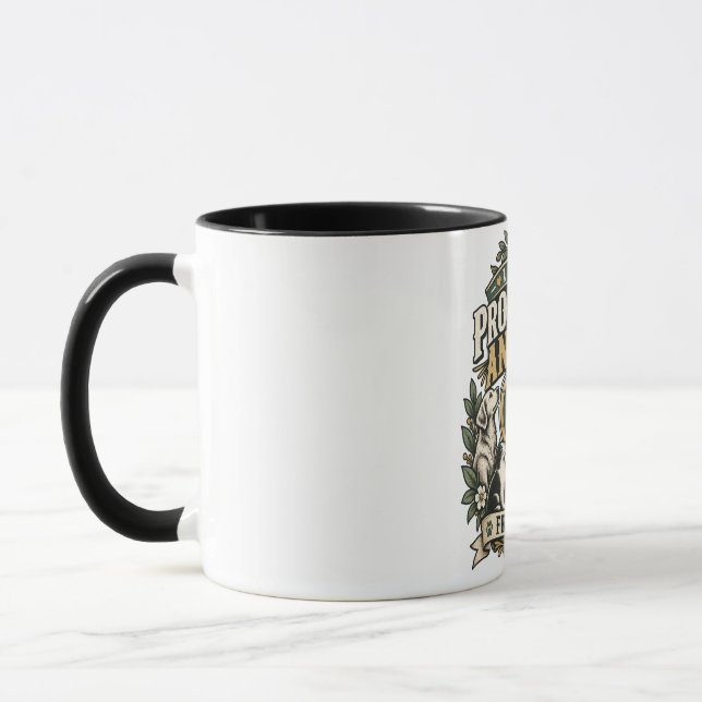 Jag stöder skydd av djur från misshandel Paw Heart Mugg (Vänster)
