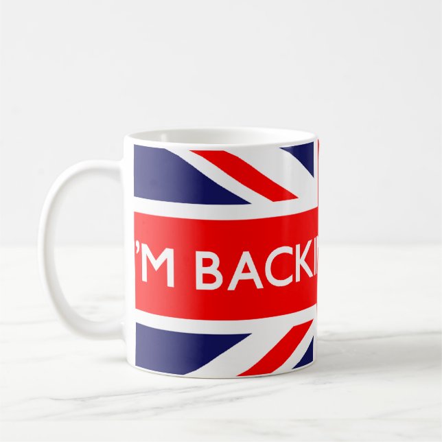 Jag stöder Storbritannien på brittisk Flagga Kaffemugg (Vänster)