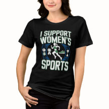 Jag stöder T-shirt för kvinnors idrott