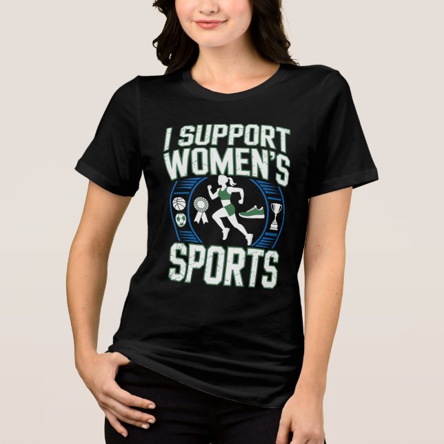 Jag stöder T-shirt för kvinnors idrott (Framsida)