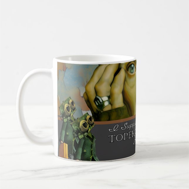 Jag stöder Topeka Art Guild-muggen Kaffemugg (Vänster)