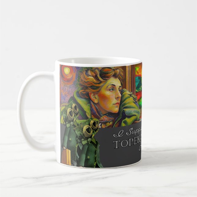 Jag stöder Topeka Art Guild-muggen Kaffemugg (Vänster)