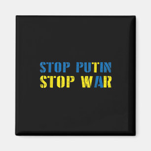 Jag stöder Ukraina att stoppa Putin Stop Krig Magnet