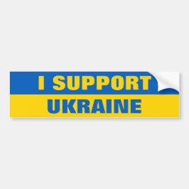 JAG STÖDER UKRAINA BUMPER STICKER BILDEKAL