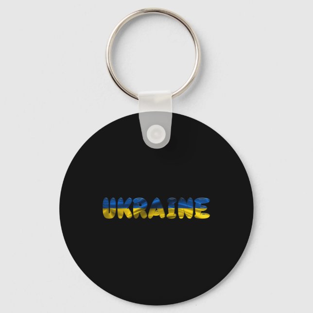 Jag stöder Ukraina- Rädda Ukraina  Nyckelring (Framsida)