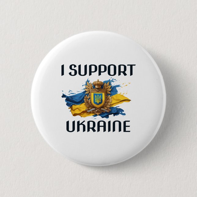 Jag Stöder Ukraina Stå För Ukrainsk Rysk Fred Knapp (Framsida)