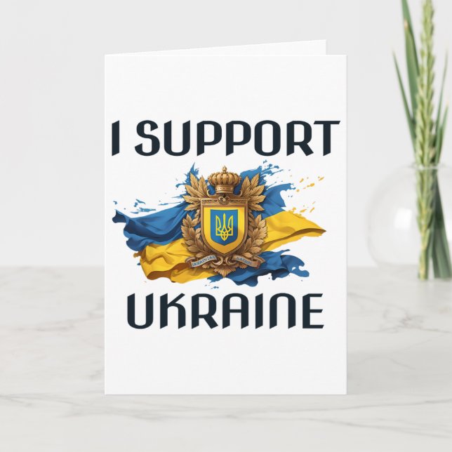Jag Stöder Ukraina Stå För Ukrainsk Rysk Fred Kort (Framsida)