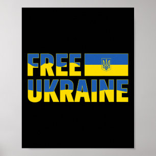 Jag Stöder Ukraina Stå Med Ukraina Ukrainsk Flagga Poster