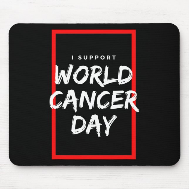 Jag stöder Världscancerdagen Kemoterapi Cancer Pat Musmatta (Framsidan)