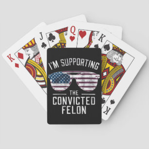 Jag Stödjer Den Dömde Brottslingen Pro Trump 2024 Casinokort