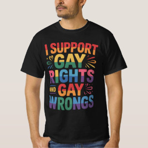 Jag Stödjer HBTQ-rättigheter Och Fel HBTQ Allierad T Shirt