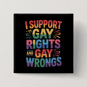 Jag Stödjer HBTQ-rättigheter Och Felaktigheter HBT Knapp