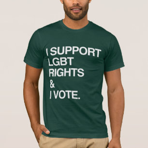 JAG STÖDJER HBTQ-RÄTTIGHETER OCH JAG RÖSTAR T-SHIRT