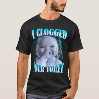 Jag stoppade din toalett rolig ai bebis meme hjärn t shirt
