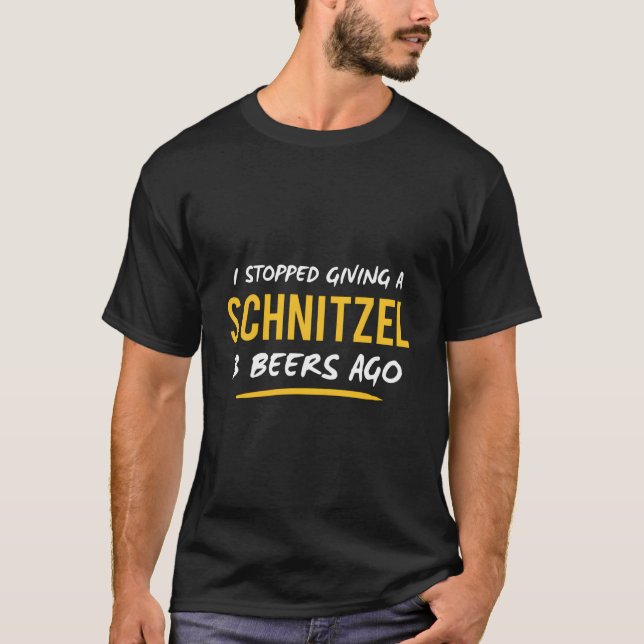 Jag stoppade Ge en Schnitzel Gery Oktoberfest Ger T Shirt (Framsida)