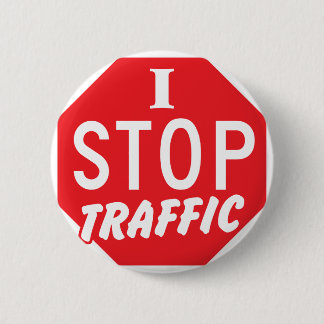 JAG STOPPAR trafikerar med ett rött stopp Knapp