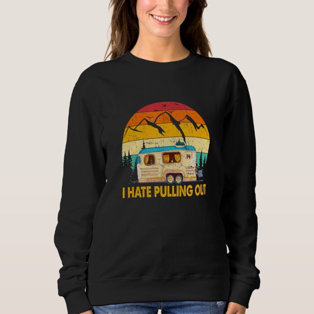Jag stoppar utrullning av camping Trailer Retro Tr T Shirt (Framsida)