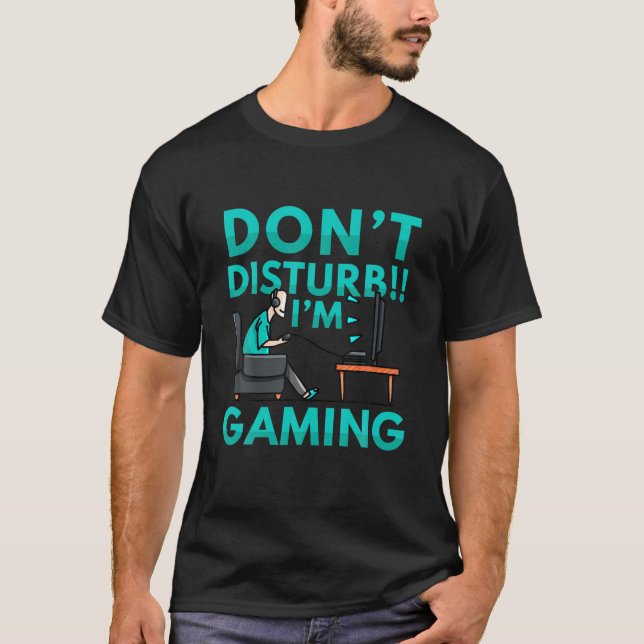 Jag stör inte spelspelspelarkonsolen t shirt (Framsida)