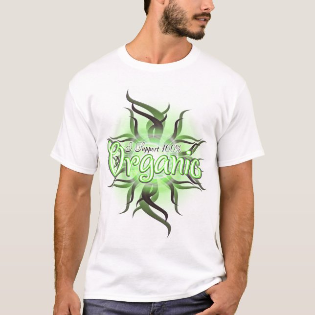 Jag stöttar 100% den organiska t-skjortan tee shirt (Framsida)