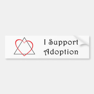 Jag stöttar adoption bildekal