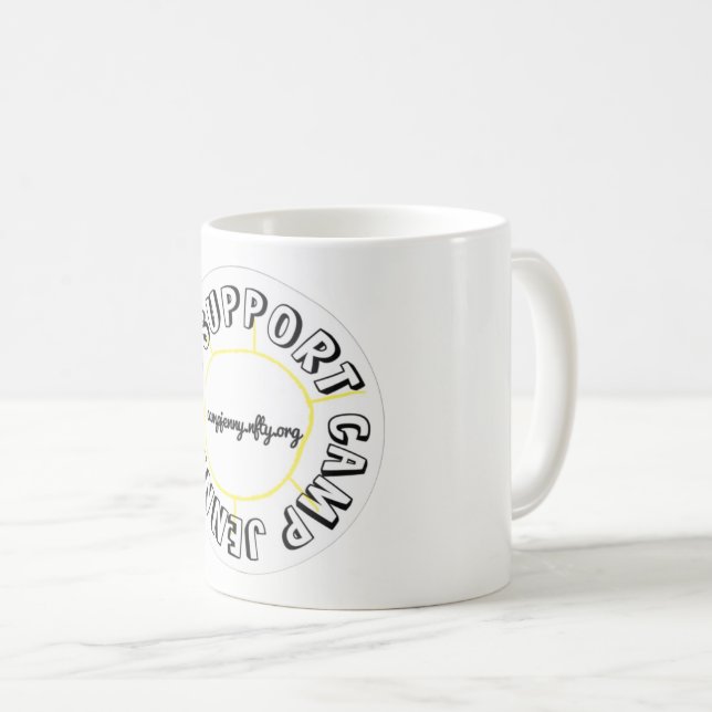 Jag stöttar CJ-muggvit Kaffemugg (Framsida höger)