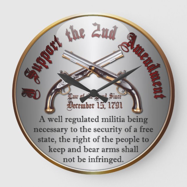 Jag stöttar den 2nd rättelsen stor klocka (Framsida)