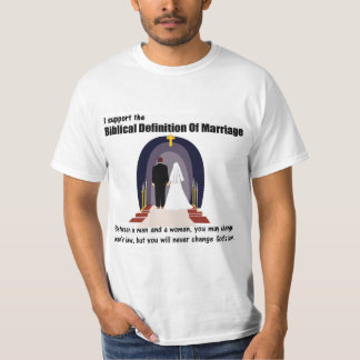 Jag stöttar den bibliska definitionen av giftermål t shirt